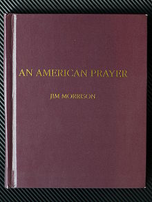 Umschlag Gedichtband An American Prayer von Jim Morrison Privatdruck Western Lithographers.JPG
